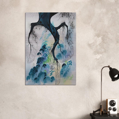 Coastline - Eyvind Earle Brushed Aluminum Print - 70x100 cm / 28x40 inches | Eyvind Earle Aluminum Print | Eyvind Earle Prints