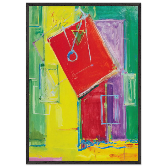 Untitled N7 - Hans Hofmann 70x100 cm / 28x40 inches Framed Art Print – Black Wooden Frame