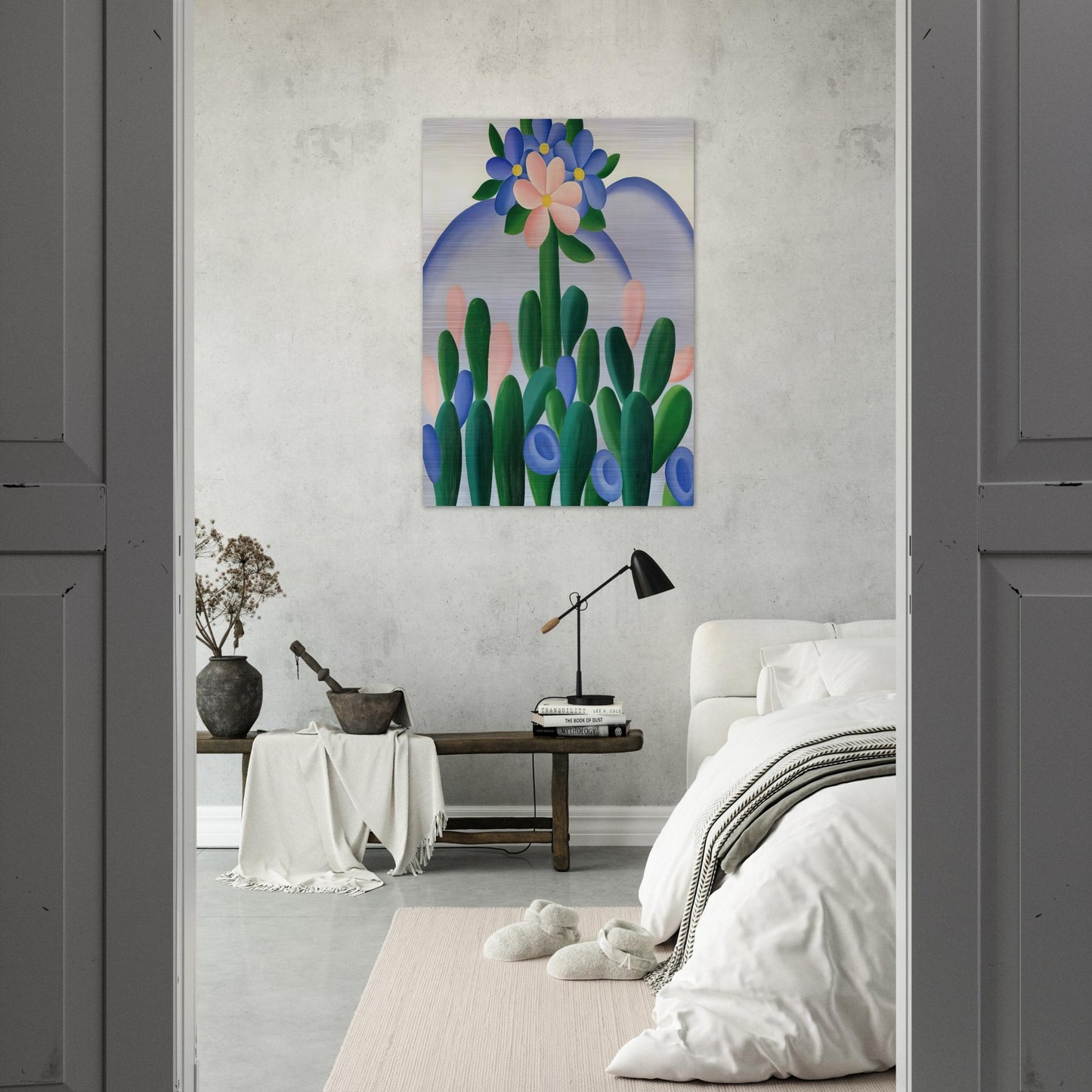 Manacá - Tarsila do Amaral Brushed Aluminum Print - 70x100 cm / 28x40 inches | Tarsila do Amaral Aluminum Print | Tarsila do Amaral Prints