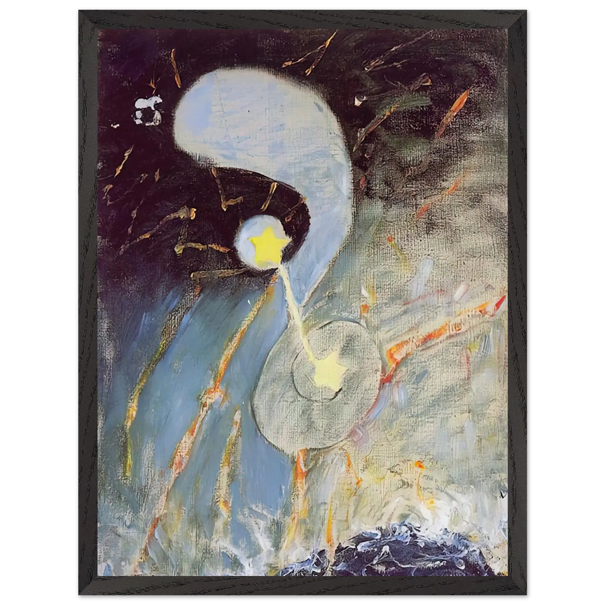 Hilma af Klint - CHAOS NR 2 1906 Wall art - 30x40 cm / 12x16 Inches - Premium Wooden Framed Poster With Fine Art Paper - Black frame