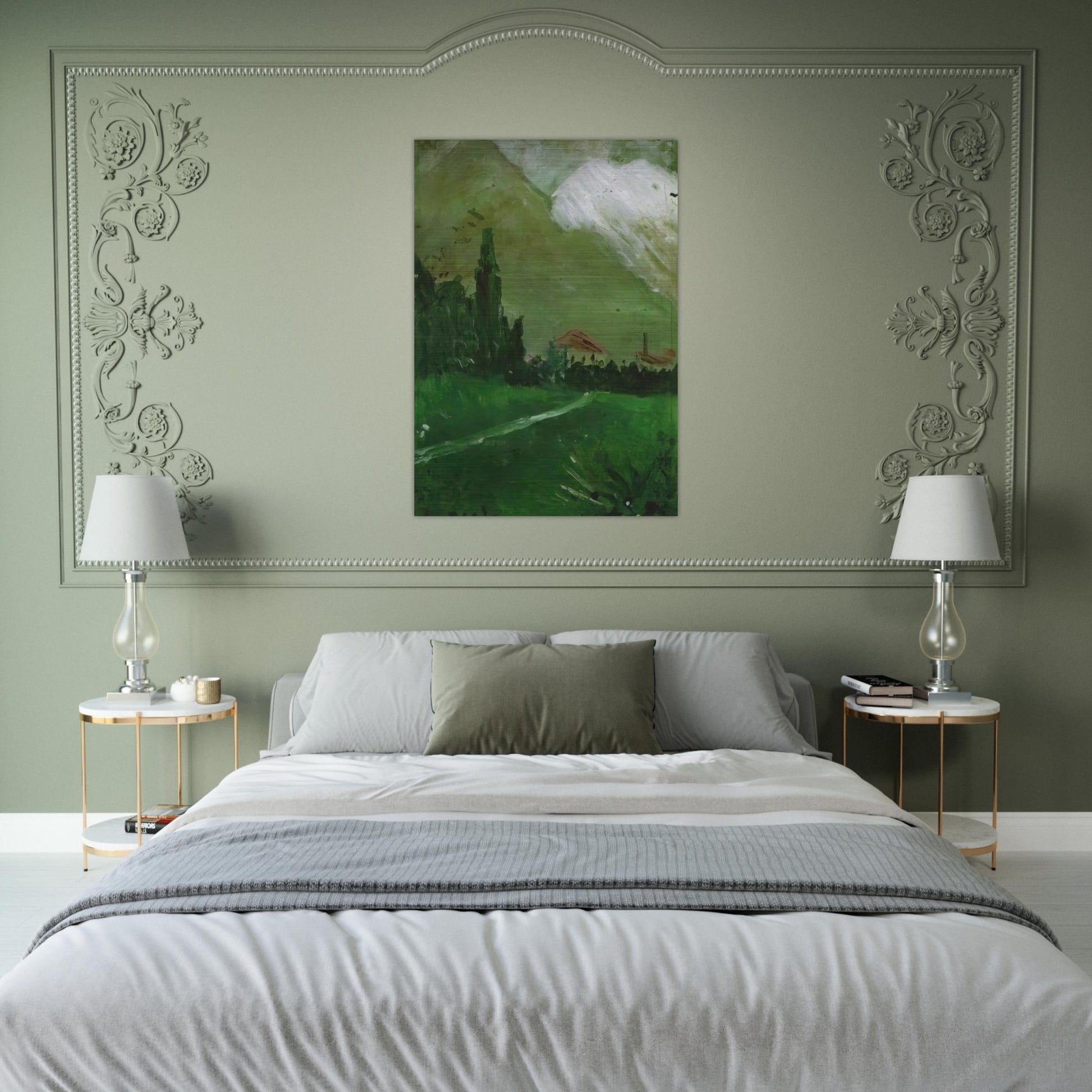 LANDSCAPE NEAR FIGUERAS - Salvador Dali Brushed Aluminum Print - 70x100 cm / 28x40 inches | Salvador Dali Aluminum Print | Salvador Dali Prints