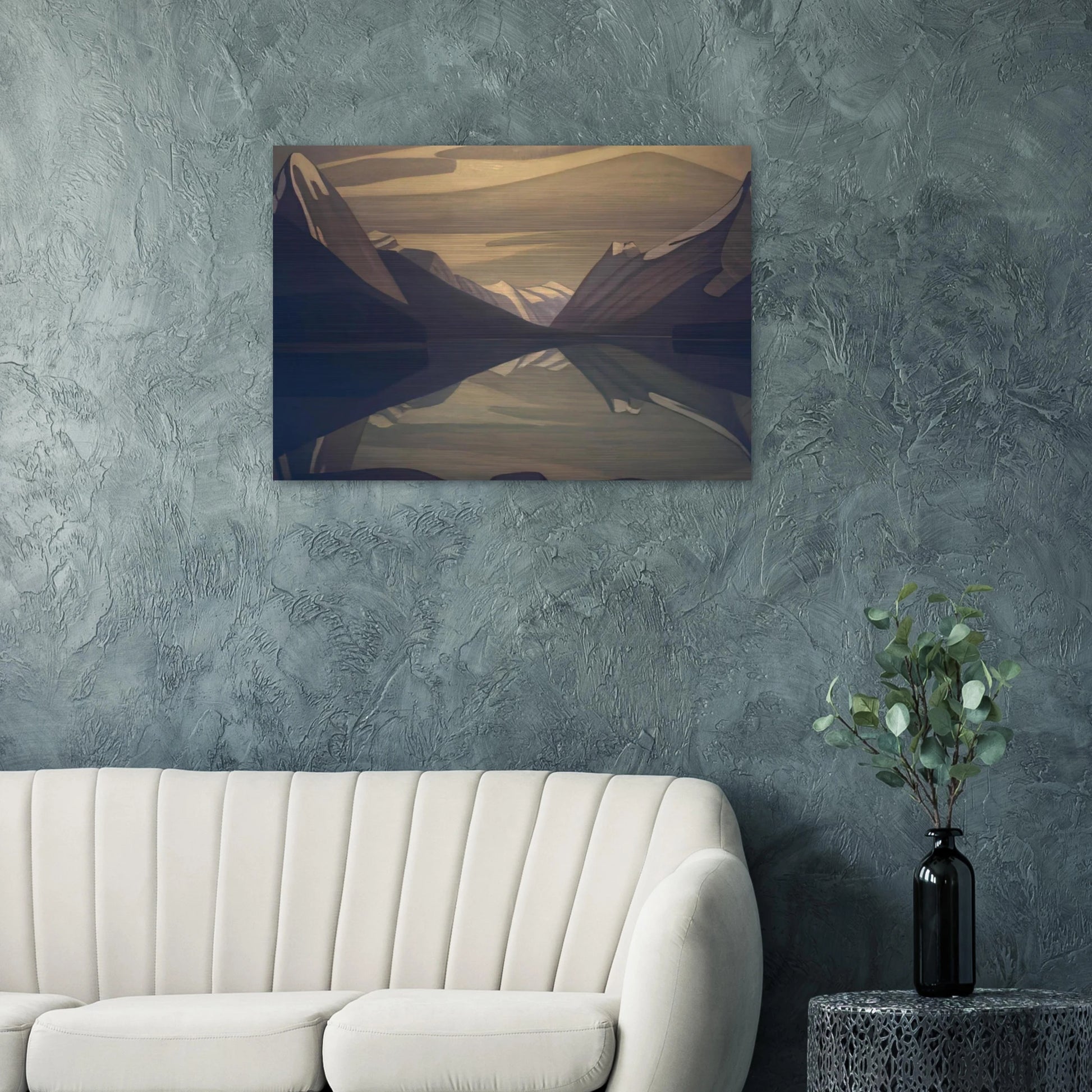 Maligne Lake, Jasper Park - 1924 - Lawren Harris Brushed Aluminum Print - 70x100 cm / 28x40 inches | Lawren Harris Aluminum Print | Lawren Harris Prints