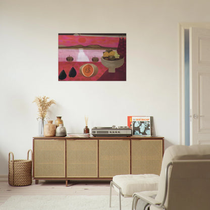 Still life with fruit - 1997 - Mary Fedden Brushed Aluminum Print - 70x100 cm / 28x40 inches | Mary Fedden Aluminum Print | Mary Fedden Prints