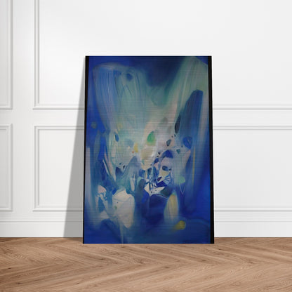 DOMINANT BLEU 1990 - Chu teh Chun Brushed Aluminum Print - 70x100 cm / 28x40 inches | Chu teh Chun Aluminum Print | Chu teh Chun Prints