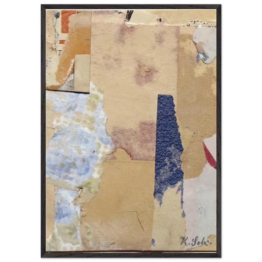 APHORISM 1923 - Kurt Schwitters 70x100 cm / 28x40 inches Framed Art Print – Black Wooden Frame