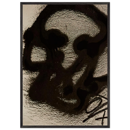 EQUATION III 1987 - Antoni Tapies 70x100 cm / 28x40 inches Framed Art Print – Black Wooden Frame