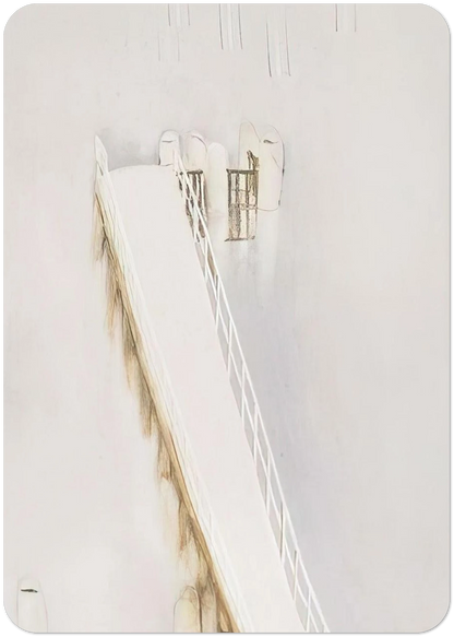 Lavender Bay Pier in the Rain - 1976 By Brett Whiteley Pack of 10 Post Cards | Brett Whiteley Post Cards | A6 (10.5 x 14.8 cm) - 4.1 x 5.8 inches