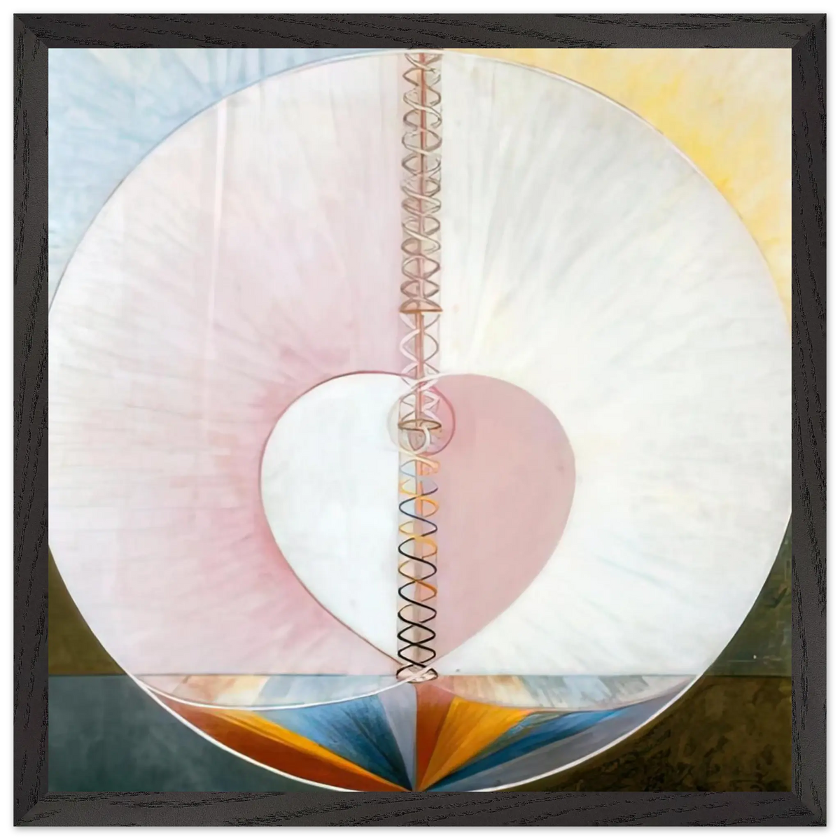 Hilma af Klint - WHAT A HUMAN BEING IS 1910 Wall art - 30x45 cm / 12x18 Inches - Premium Wooden Framed Poster With Fine Art Paper - Black frame