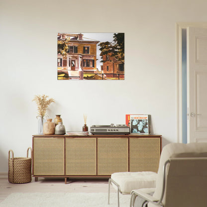 Davis House - Edward Hopper Brushed Aluminum Print - 70x100 cm / 28x40 inches | Edward Hopper Aluminum Print | Edward Hopper Prints
