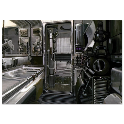 Syd Mead - Syd Mead Brushed Aluminum Print - 70x100 cm / 28x40 inches | Syd Mead Aluminum Print | Syd Mead Prints