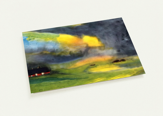 Colored sky above the Marais By Emil Nolde Pack of 10 Post Cards | Emil Nolde Post Cards | A6 (10.5 x 14.8 cm) - 4.1 x 5.8 inches