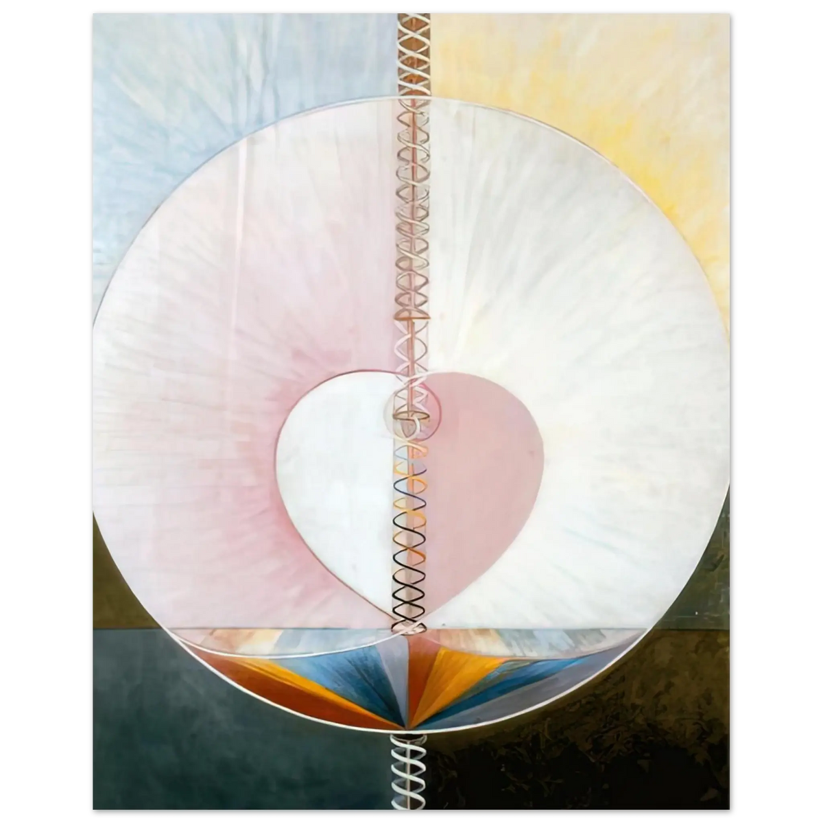 Hilma af Klint - WHAT A HUMAN BEING IS 1910 Wall art - 45x45 cm / 18x18 Inches - Fine Art Poster - -