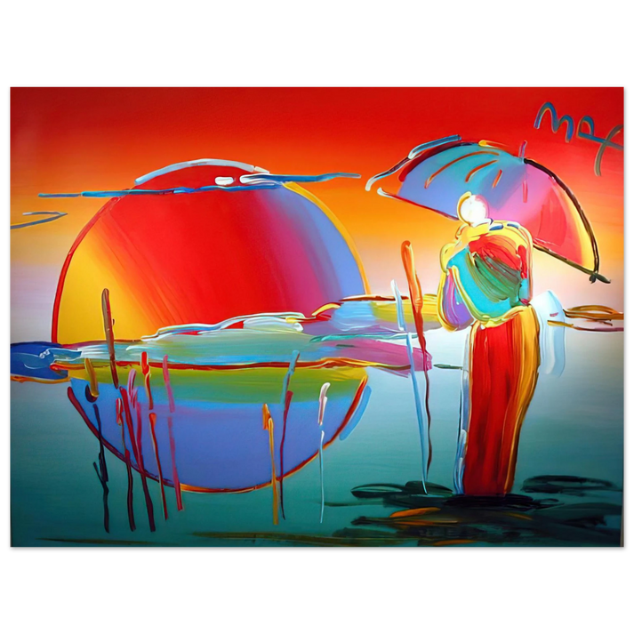 Peter Max - BUDDHA MOON MONK SUNRISE 1999  75x100 cm / 30x40inches Fine Art Poster