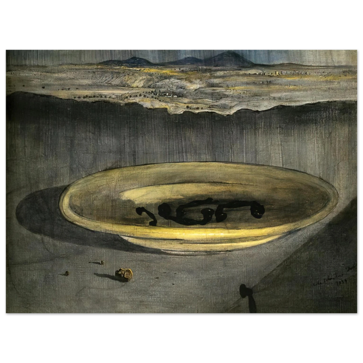 Salvador Dali - LANDSCAPE WITH TELEPHONES ON A PLATE  75x100 cm / 30x40inches Fine Art Poster