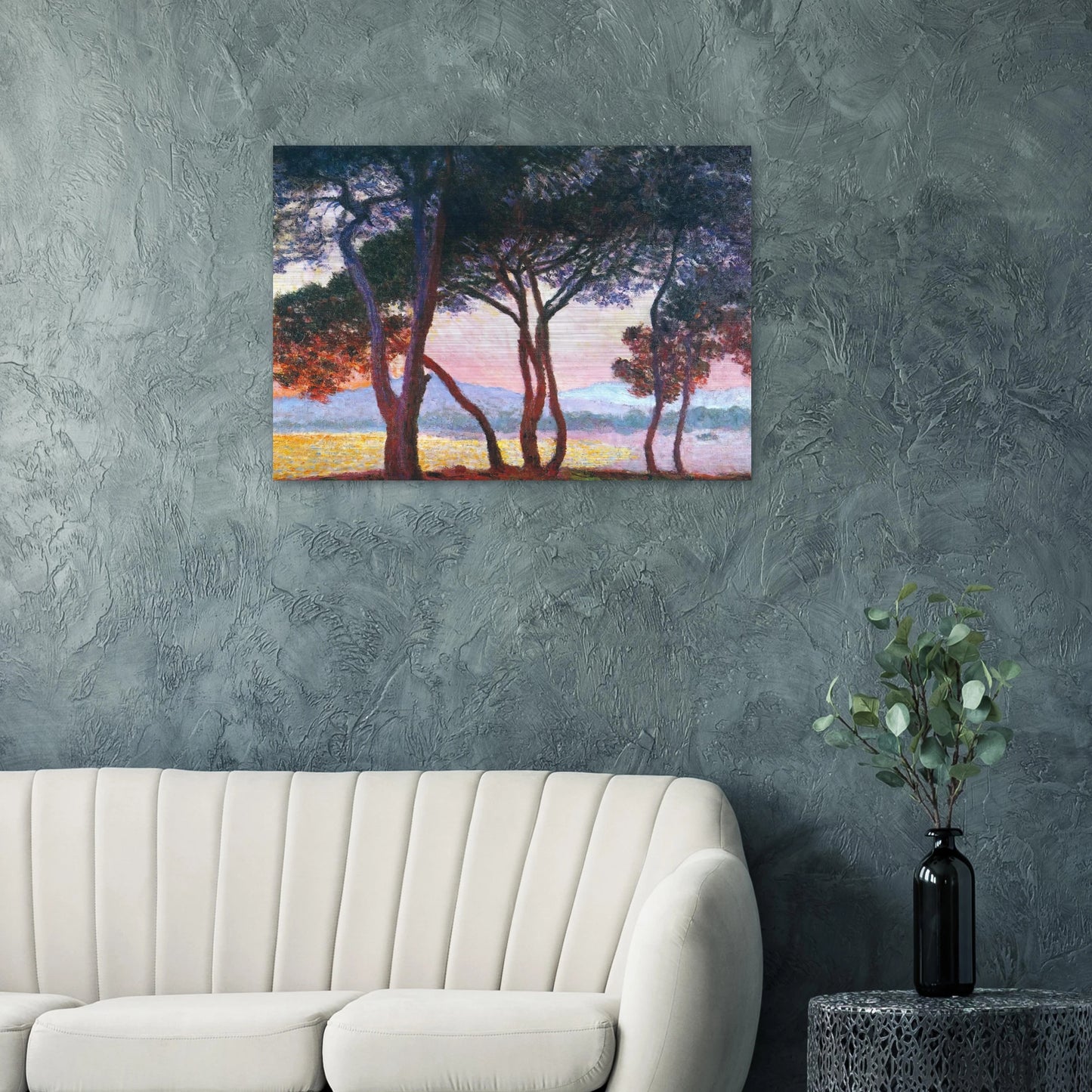 Juan-les-Pins - claude monet Brushed Aluminum Print - 70x100 cm / 28x40 inches | claude monet Aluminum Print | claude monet Prints
