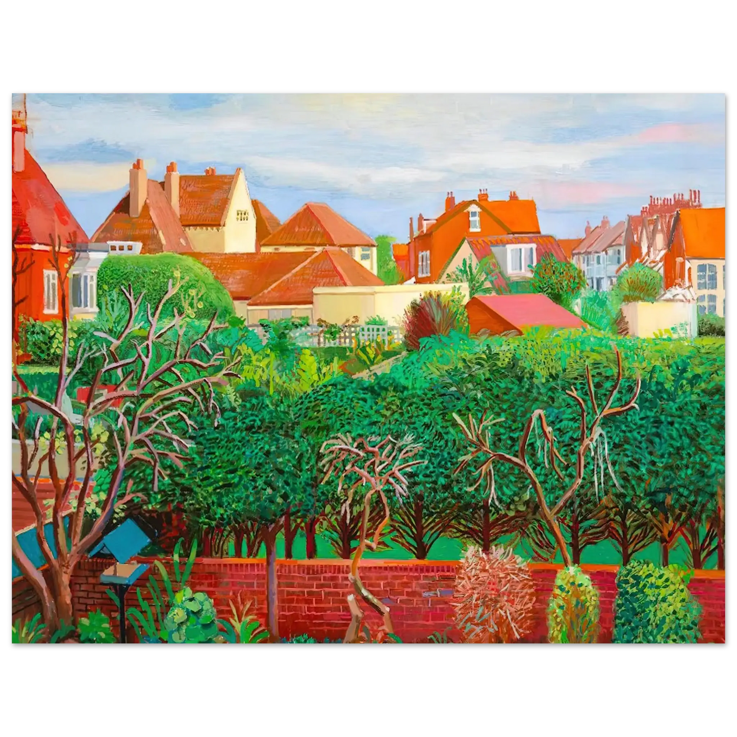 David Hockney - David Hockney Wall art - 21x29.7 cm / 8x12" - Premium Wooden Framed Poster With Fine Art Paper - White frame