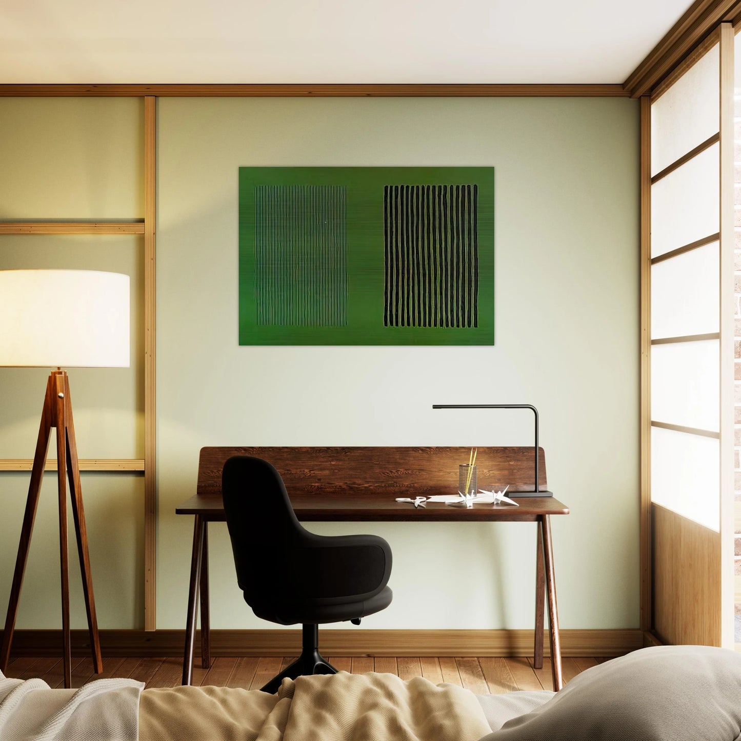 Green Giant - 1980 - Gene Davis Brushed Aluminum Print - 70x100 cm / 28x40 inches | Gene Davis Aluminum Print | Gene Davis Prints