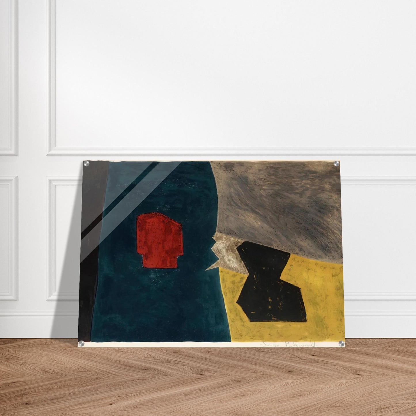 Composition bleue, jaune et grise - 1958 - Serge Poliakoff Acrylic Print - 70x100 cm / 28x40″ inches