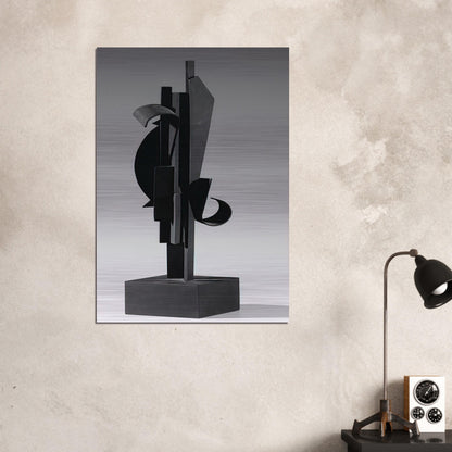 SKY HOOK MAQUETTE 1977 - Louise Nevelson Brushed Aluminum Print - 70x100 cm / 28x40 inches | Louise Nevelson Aluminum Print | Louise Nevelson Prints