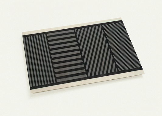 Bands of Lines One Inch Wide in Four Directions in Black and Gray By Sol LeWitt Pack of 10 Post Cards | Sol LeWitt Post Cards | A6 (10.5 x 14.8 cm) - 4.1 x 5.8 inches