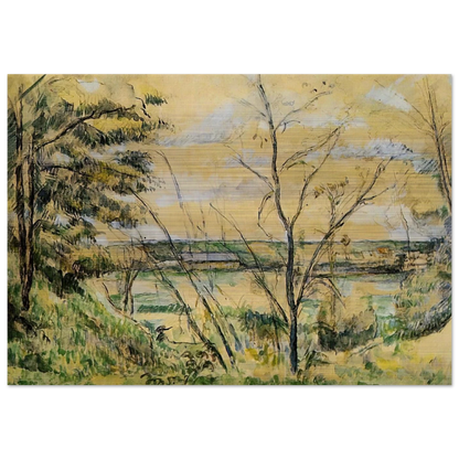 The Oise Valley - Paul Cézanne Brushed Aluminum Print - 70x100 cm / 28x40 inches | Paul Cézanne Aluminum Print | Paul Cézanne Prints