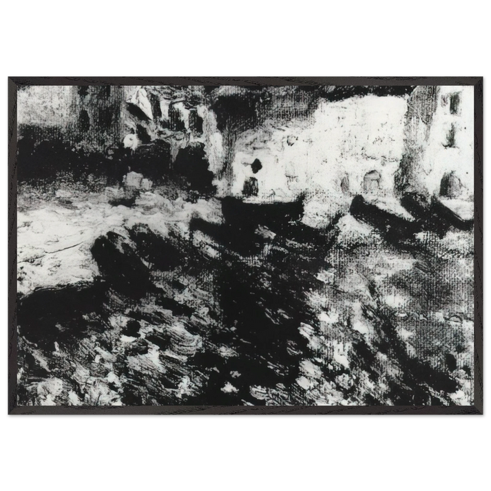 PORT DOGUE CADAQUES - Salvador Dali 70x100 cm / 28x40 inches Framed Art Print – Black Wooden Frame