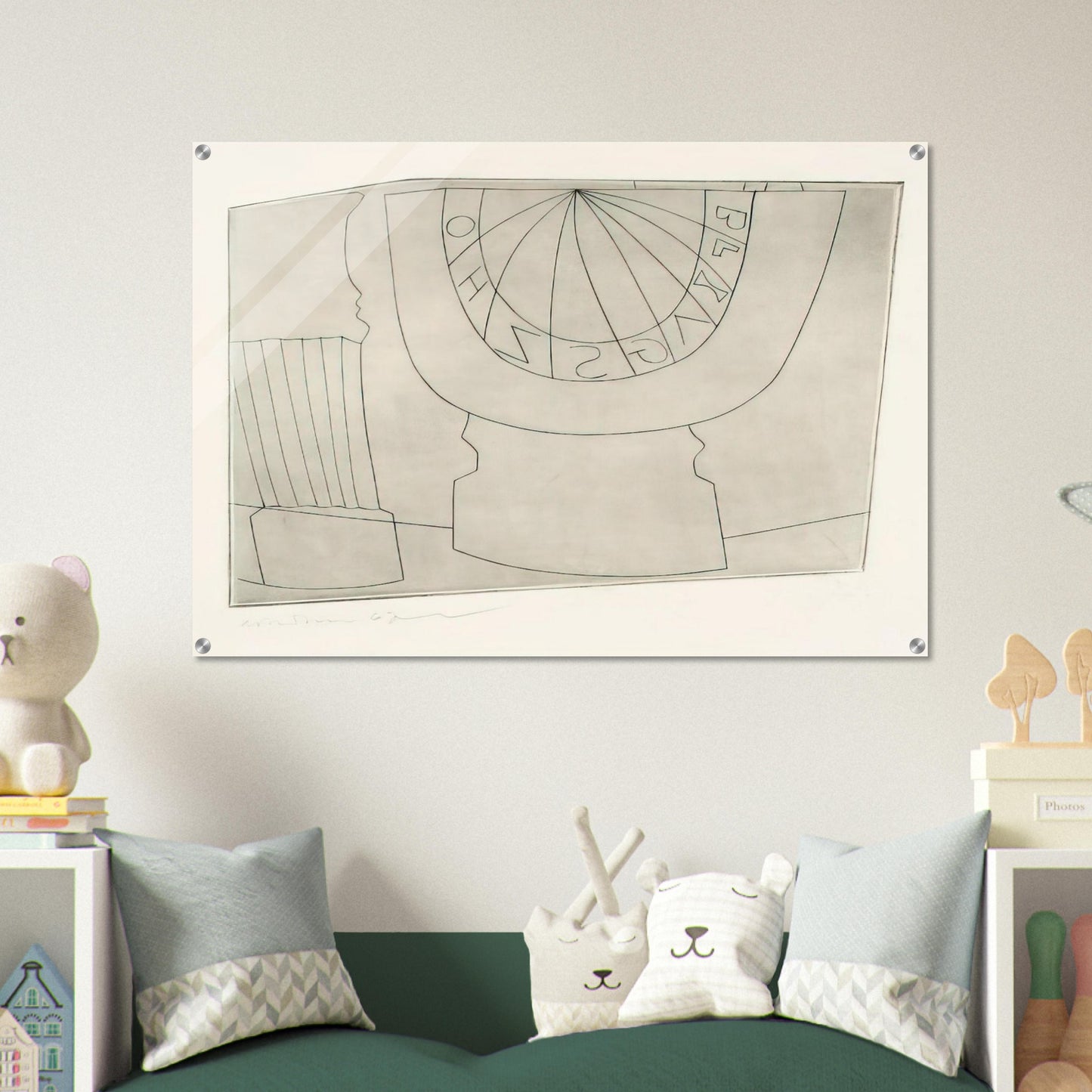 Turkish sundial  column - 1967 - Ben Nicholson Acrylic Print - 70x100 cm / 28x40″ inches