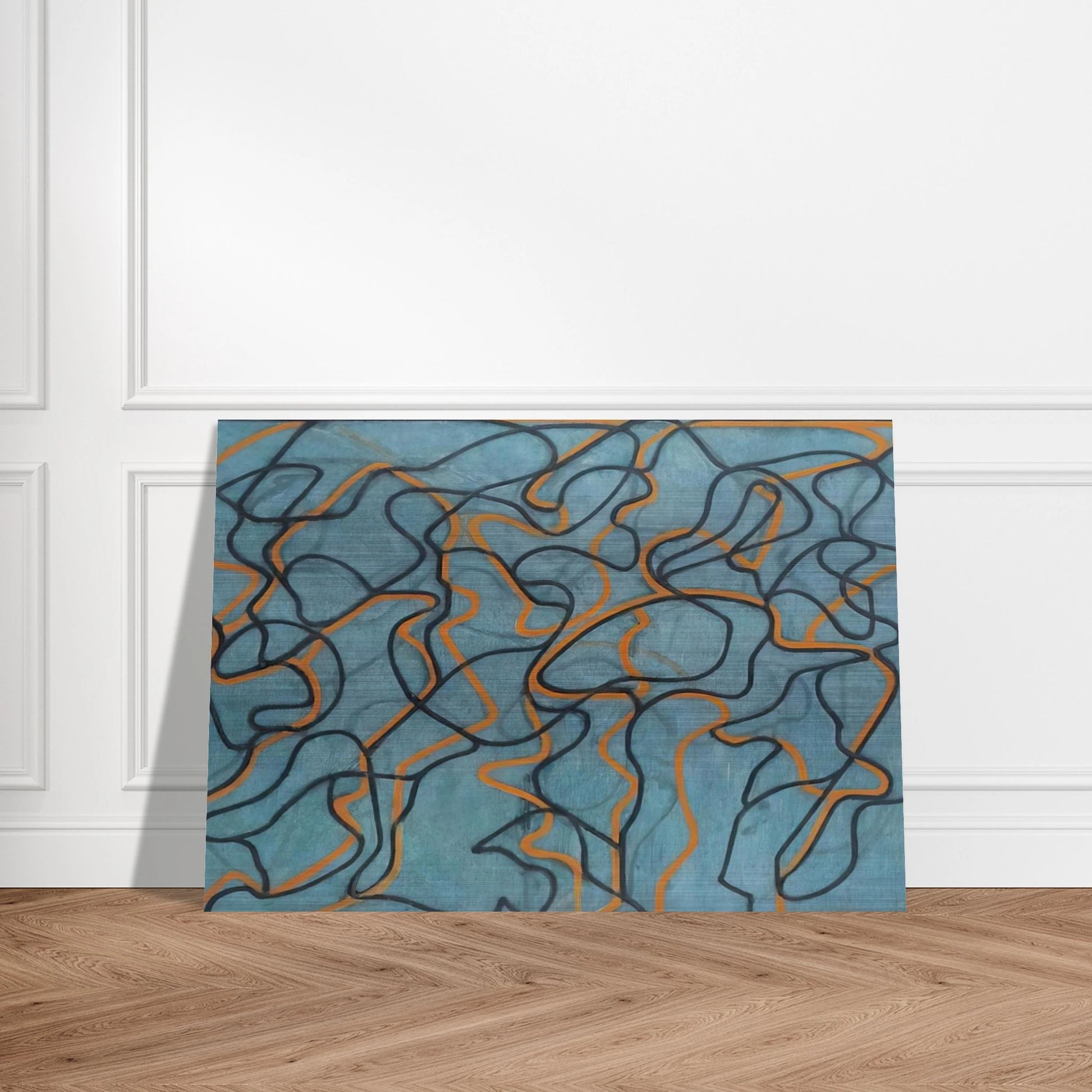 Letter About Rocks #3, Blue Ground - 2010 - Brice Marden Brushed Aluminum Print - 70x100 cm / 28x40 inches | Brice Marden Aluminum Print | Brice Marden Prints