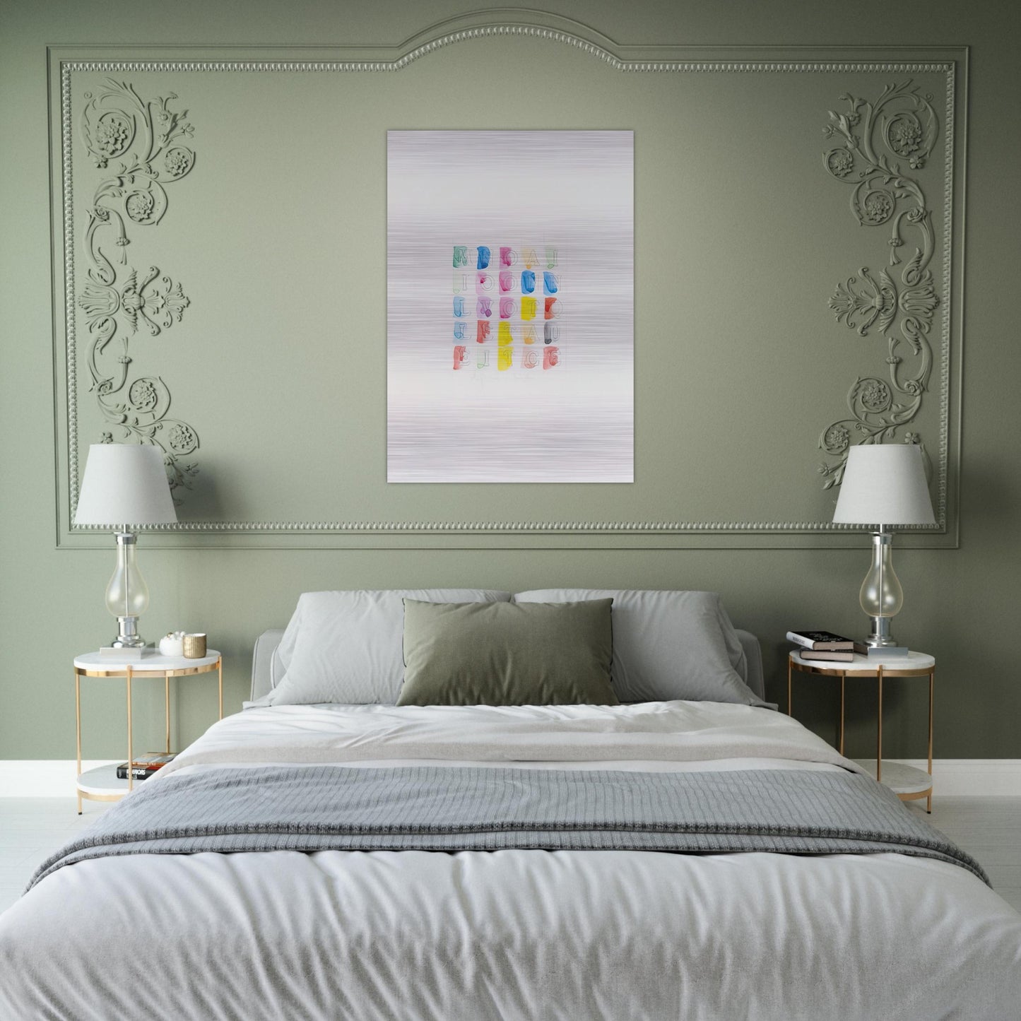 MILLENOVECENTOTTANTACINQUE 1985 - Alighiero Boetti Brushed Aluminum Print - 70x100 cm / 28x40 inches | Alighiero Boetti Aluminum Print | Alighiero Boetti Prints