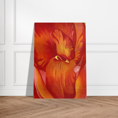 Canna Red and Orange - Georgia O'Keeffe Brushed Aluminum Print - 70x100 cm / 28x40 inches | Georgia O'Keeffe Aluminum Print | Georgia O'Keeffe Prints