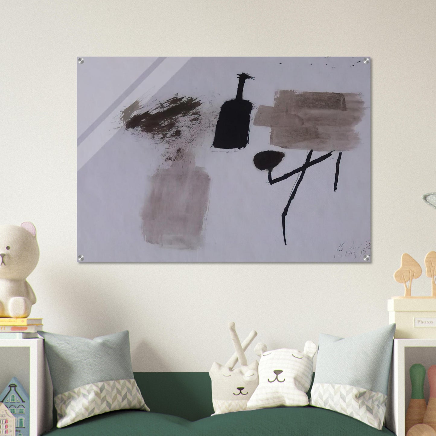 8.7.58 - Julius Bissier Acrylic Print - 70x100 cm / 28x40″ inches