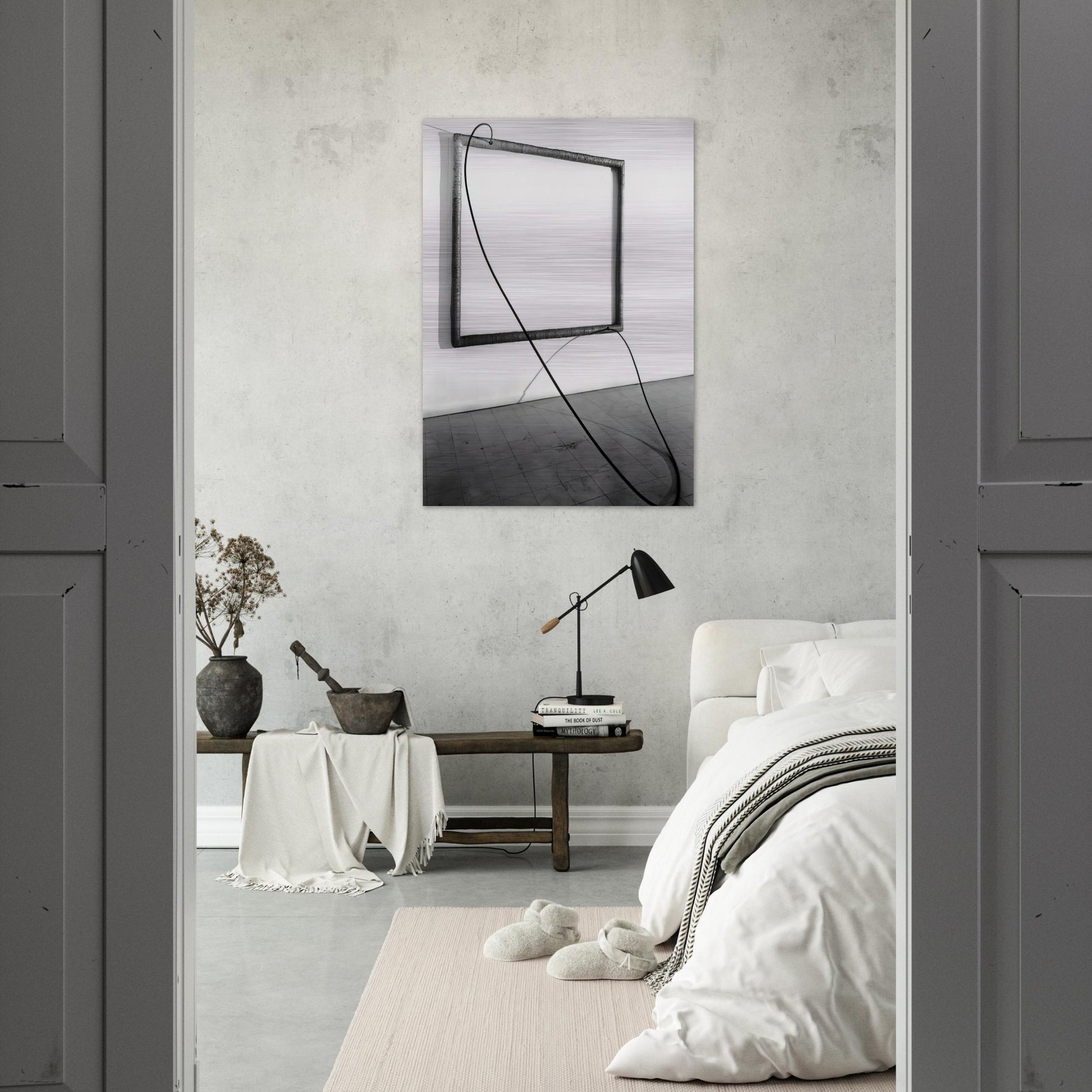 HANG UP 1966 1 - Eva Hesse Brushed Aluminum Print - 70x100 cm / 28x40 inches | Eva Hesse Aluminum Print | Eva Hesse Prints