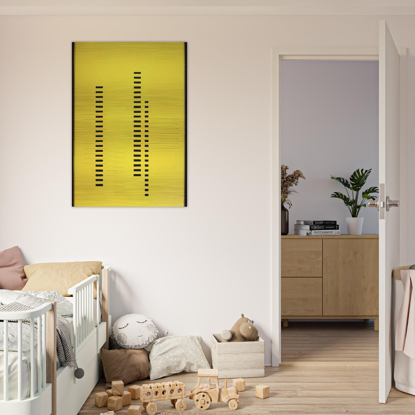 SKYSCRAPERS ON TRANSPARENT YELLOW 1929 - Josef Albers Brushed Aluminum Print - 70x100 cm / 28x40 inches | Josef Albers Aluminum Print | Josef Albers Prints