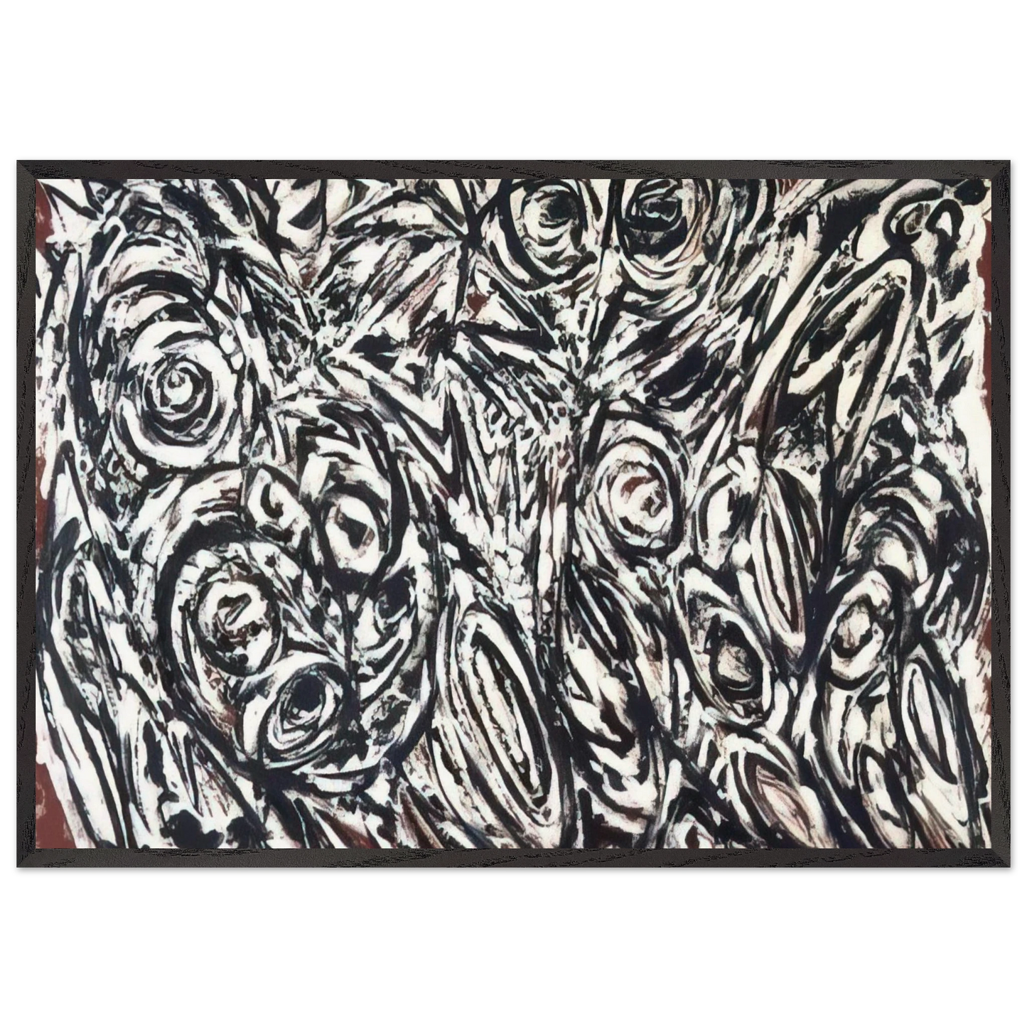 Night Creatures - Lee Krasner 70x100 cm / 28x40 inches Framed Art Print – Black Wooden Frame
