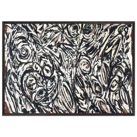 Night Creatures - Lee Krasner 70x100 cm / 28x40 inches Framed Art Print – Black Wooden Frame