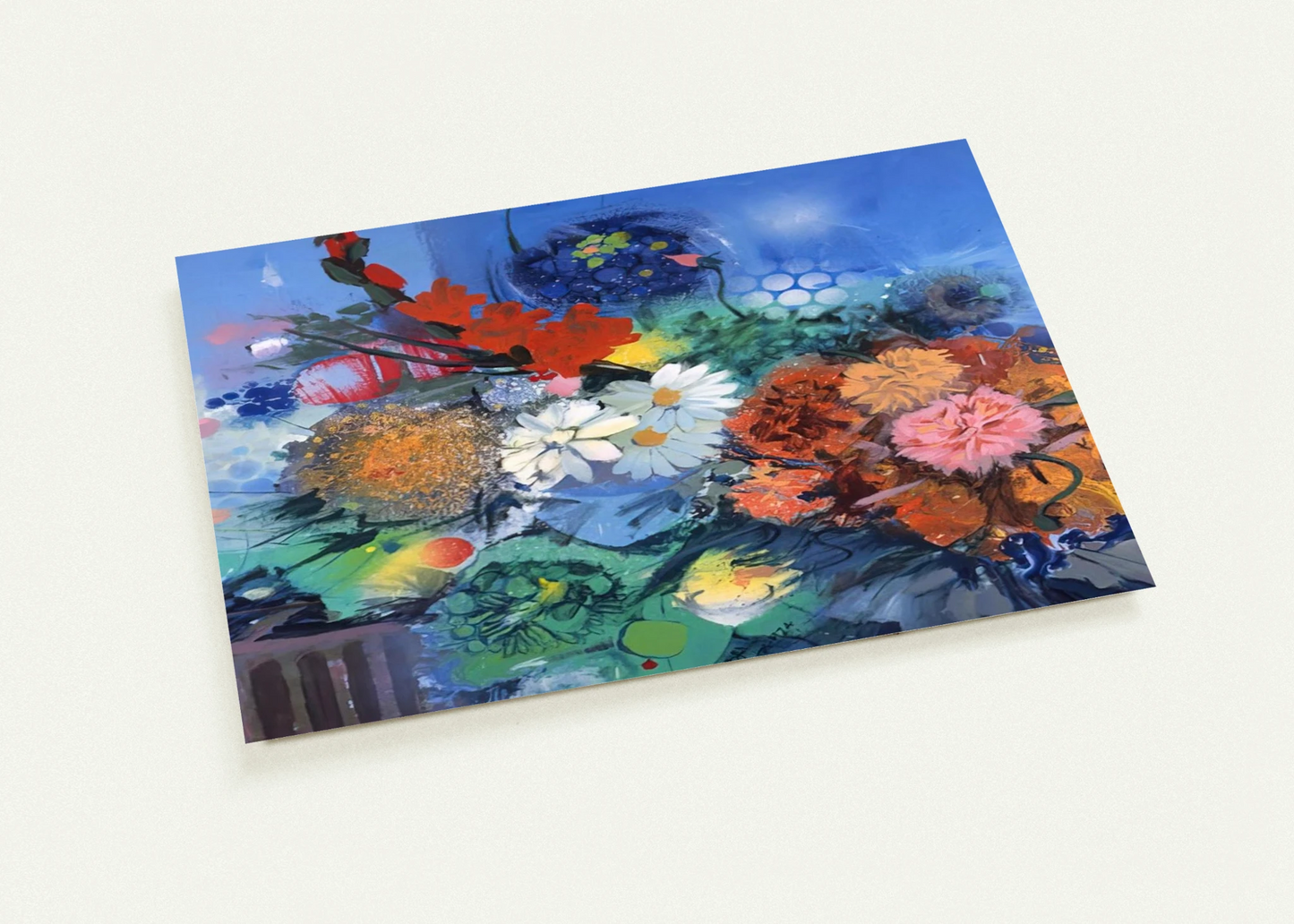 Flowers No. 2 - 1974 By Gebre Kristos Desta Pack of 10 Post Cards | Gebre Kristos Desta Post Cards | A6 (10.5 x 14.8 cm) - 4.1 x 5.8 inches