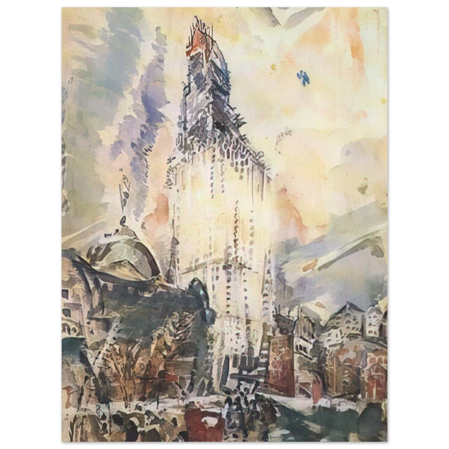 John Marin - Woolworth Building No. 28 - 1912  75x100 cm / 30x40inches Fine Art Poster