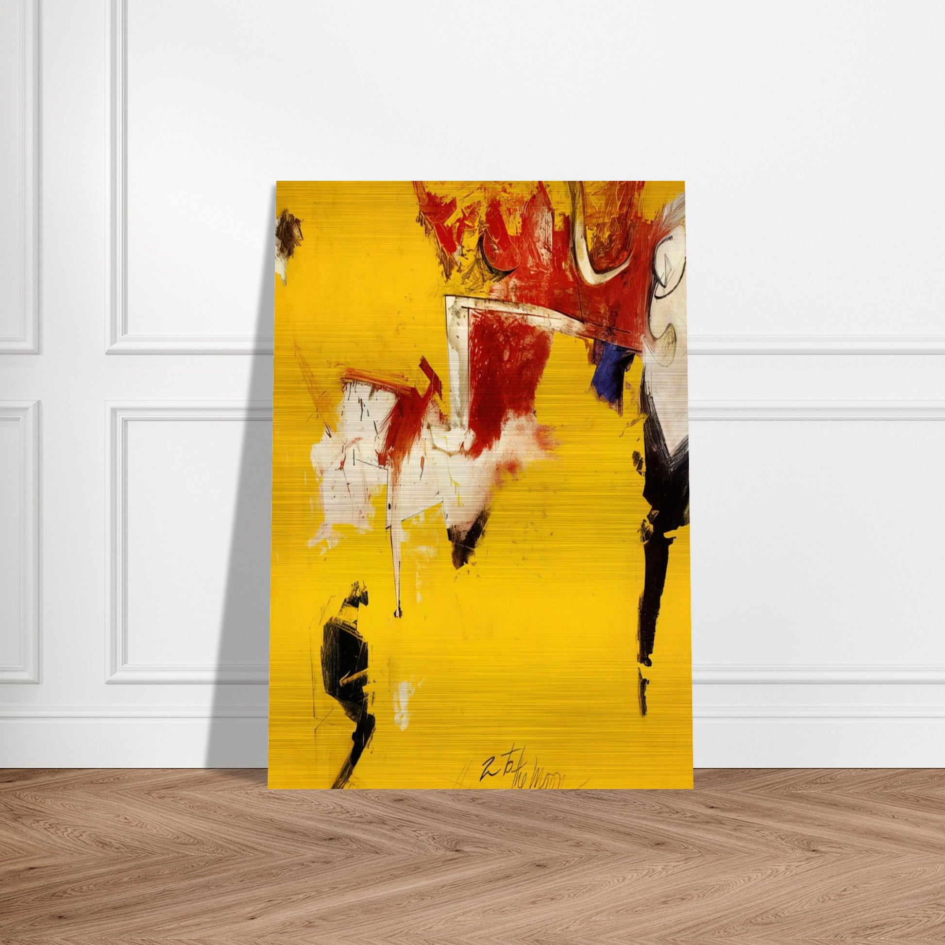 2 to the Moon - 1961 - Hassel Smith Brushed Aluminum Print - 70x100 cm / 28x40 inches | Hassel Smith Aluminum Print | Hassel Smith Prints