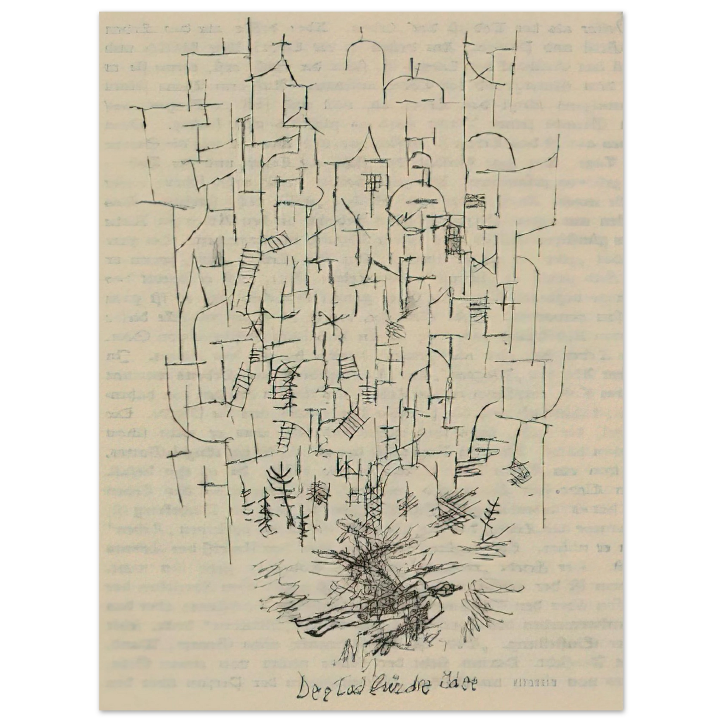 Paul Klee - DEATH FOR THE IDEA 1915  75x100 cm / 30x40inches Fine Art Poster