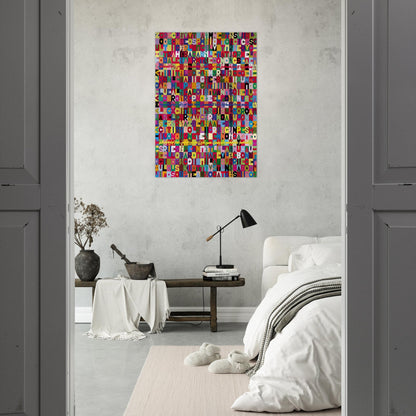 OGGI VENISETESIMO GIORNO UNDICESIMO MESE ANNO MILLENOVEIOOO ANTOTO ALIGHIERO E BOETTI ALLAMATO - Alighiero Boetti Brushed Aluminum Print - 70x100 cm / 28x40 inches | Alighiero Boetti Aluminum Print | Alighiero Boetti Prints