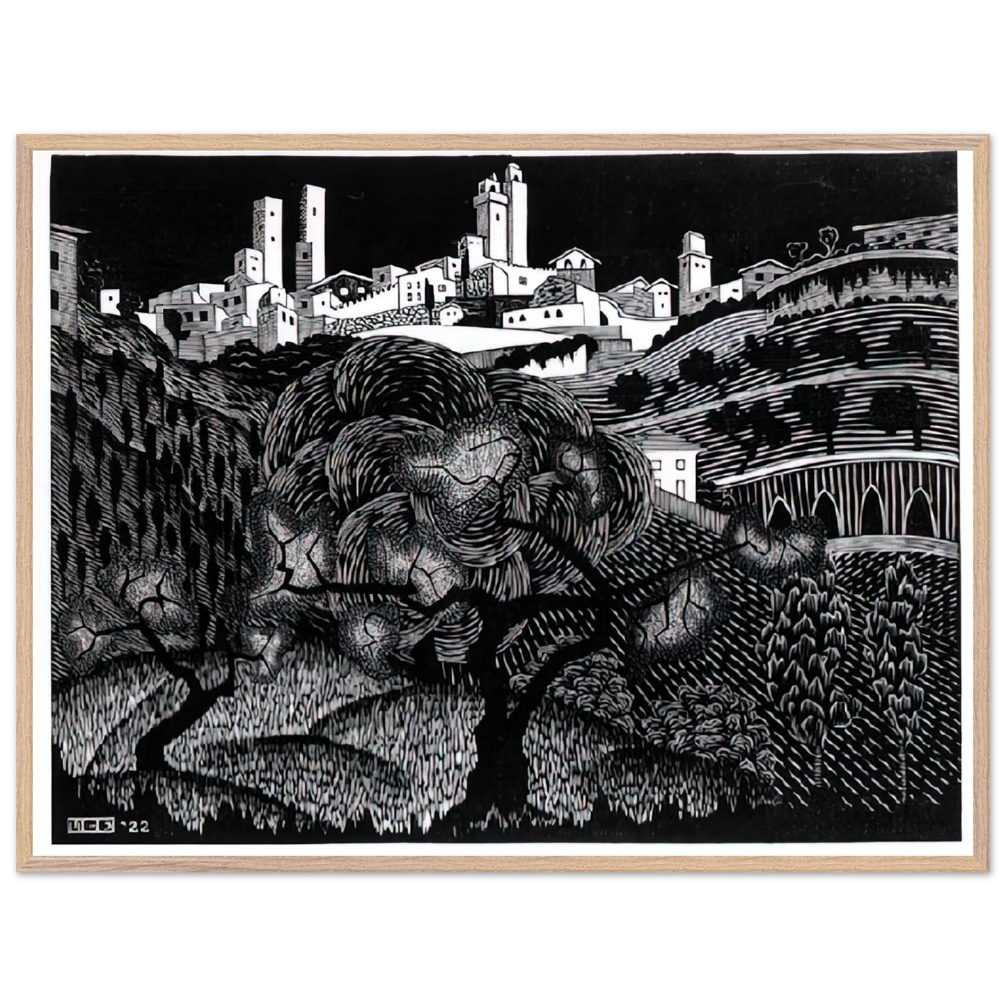 MC Escher - ESCHER (10) Wall Art - 60x80 cm / 24x32 inches - Fine Art Poster - -