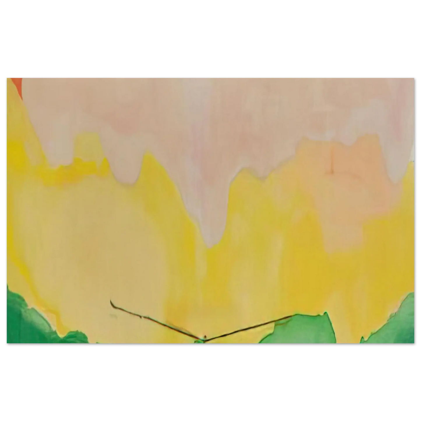Helen Frankenthaler - Boulevard - 1973 Wall art - 20x25 cm / 8x10 Inches - Premium Wooden Framed Poster With Fine Art Paper - Black frame