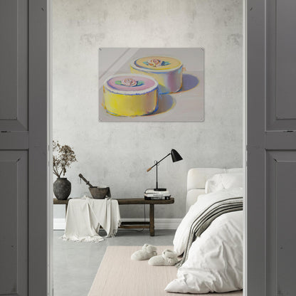 Rosebud Cakes - 1995 - Wayne Thiebaud Acrylic Print - 70x100 cm / 28x40″ inches
