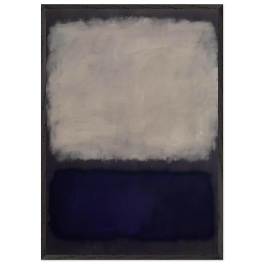 Blue and gray - 1962 - Mark Rothko 70x100 cm / 28x40 inches Framed Art Print – Black Wooden Frame