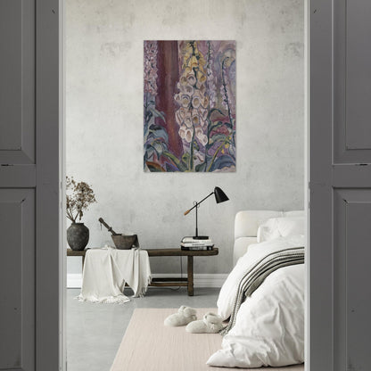 Foxgloves growing - 1929 - Grace Cossington Smith Brushed Aluminum Print - 70x100 cm / 28x40 inches | Grace Cossington Smith Aluminum Print | Grace Cossington Smith Prints