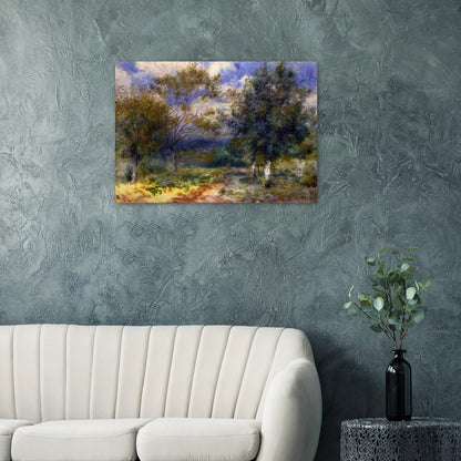 Sunny Landscape - Pierre-Auguste Renoir Brushed Aluminum Print - 70x100 cm / 28x40 inches | Pierre-Auguste Renoir Aluminum Print | Pierre-Auguste Renoir Prints
