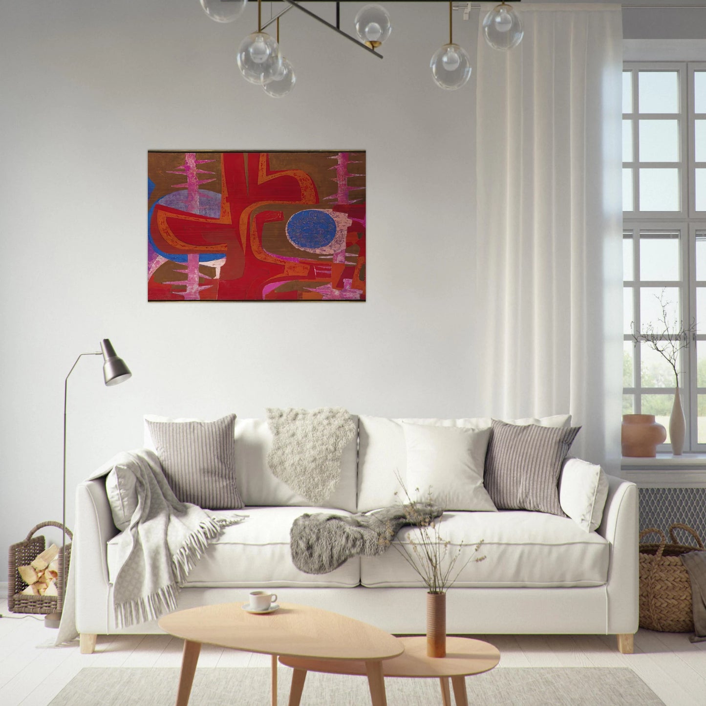 Sobre la tumba de Justino - Pedro Coronel Brushed Aluminum Print - 70x100 cm / 28x40 inches | Pedro Coronel Aluminum Print | Pedro Coronel Prints