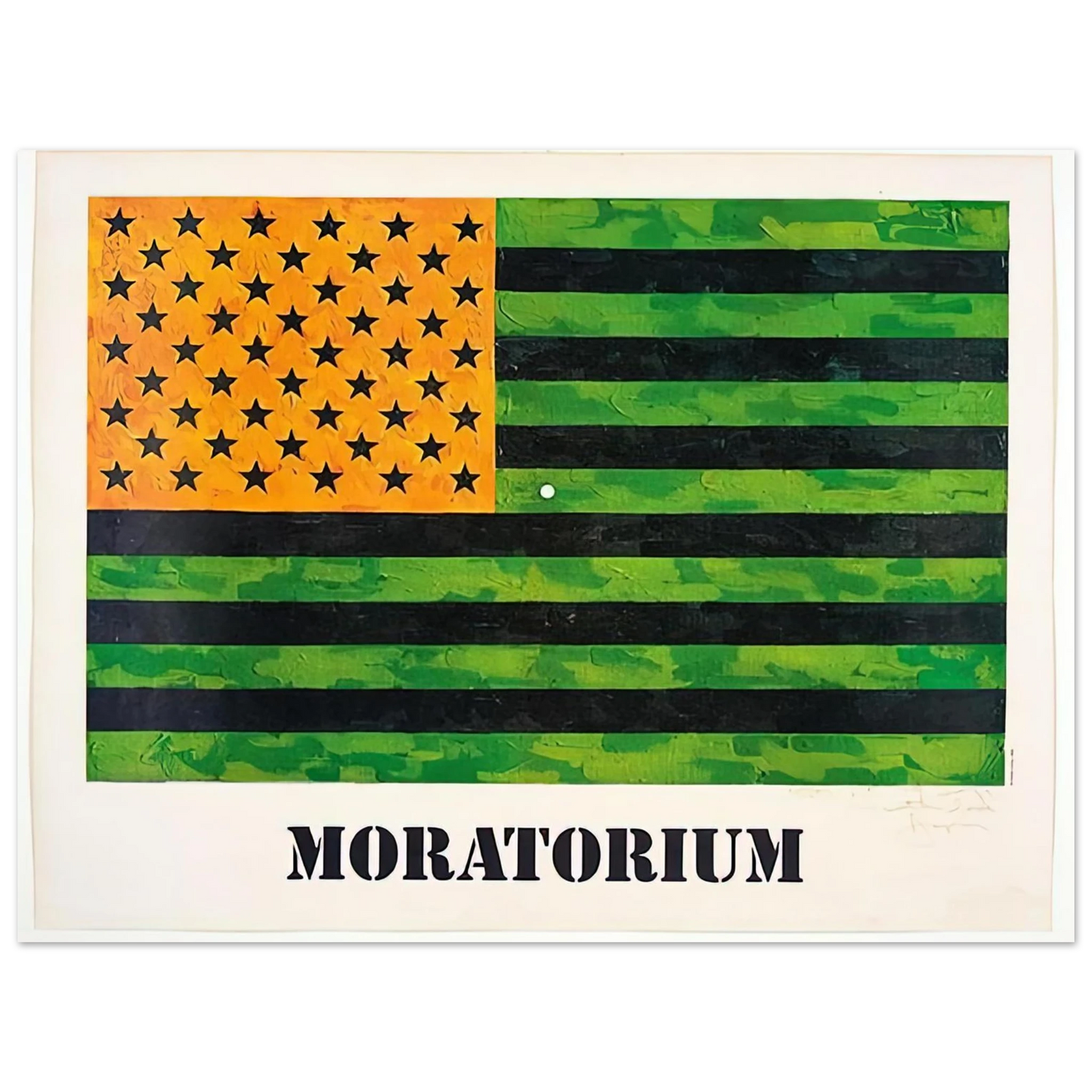 Jasper Johns - MORATORIUM FLAG  75x100 cm / 30x40inches Fine Art Poster