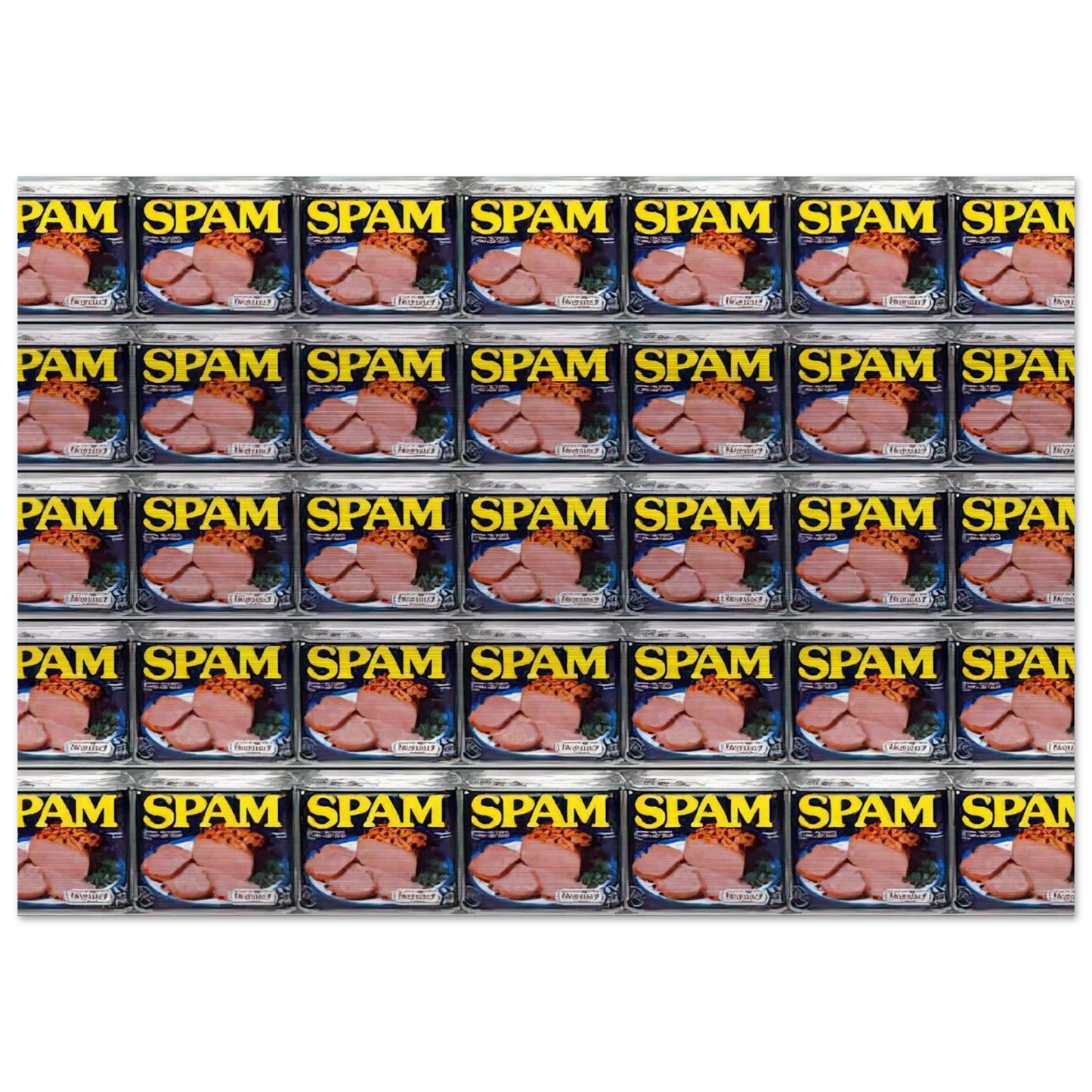 Spam - Andy Warhol Brushed Aluminum Print - 70x100 cm / 28x40 inches | Andy Warhol Aluminum Print | Andy Warhol Prints