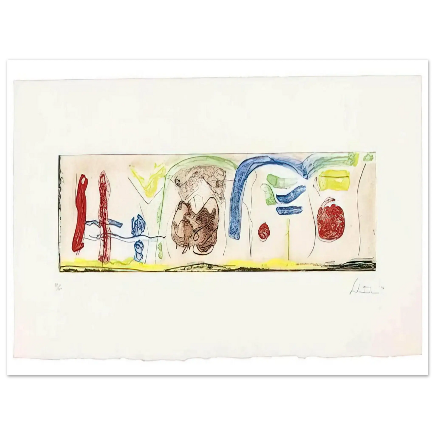 Helen Frankenthaler - Bridges - 1996 Wall art - 15x20 cm / 6x8 Inches - Fine Art Poster - -